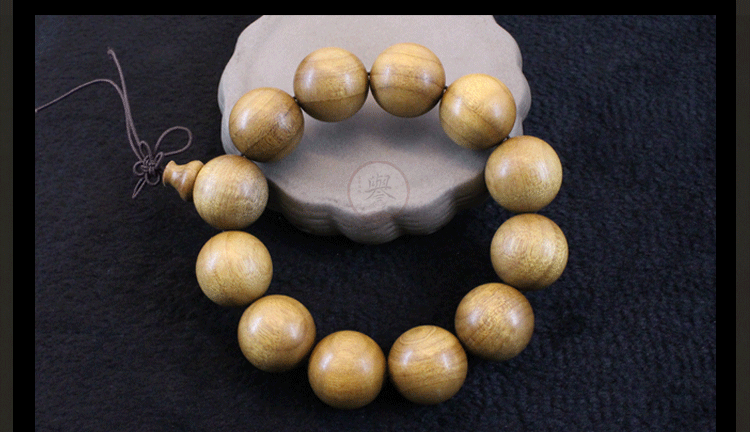 四川金丝楠木小叶桢楠佛珠手链手串正圆小孔 原味手工打磨