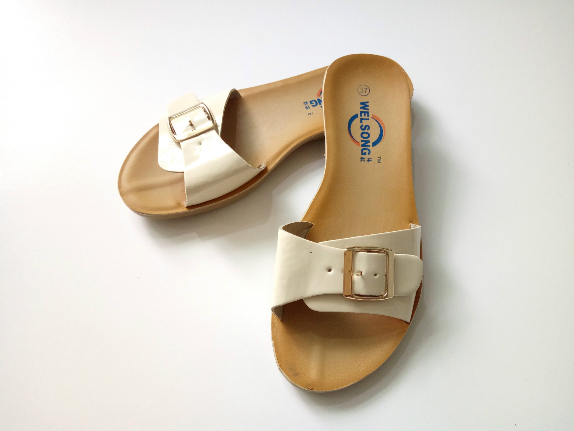 外贸pu横带糖果色环扣拖鞋 家居休闲鞋 女士拖鞋 时尚拖鞋 批发