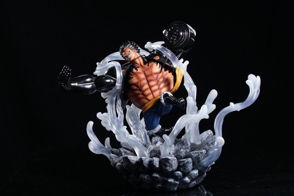 超巨大 一体物改 海贼王 四挡 4档 路飞 猿王枪 盒装手办模型