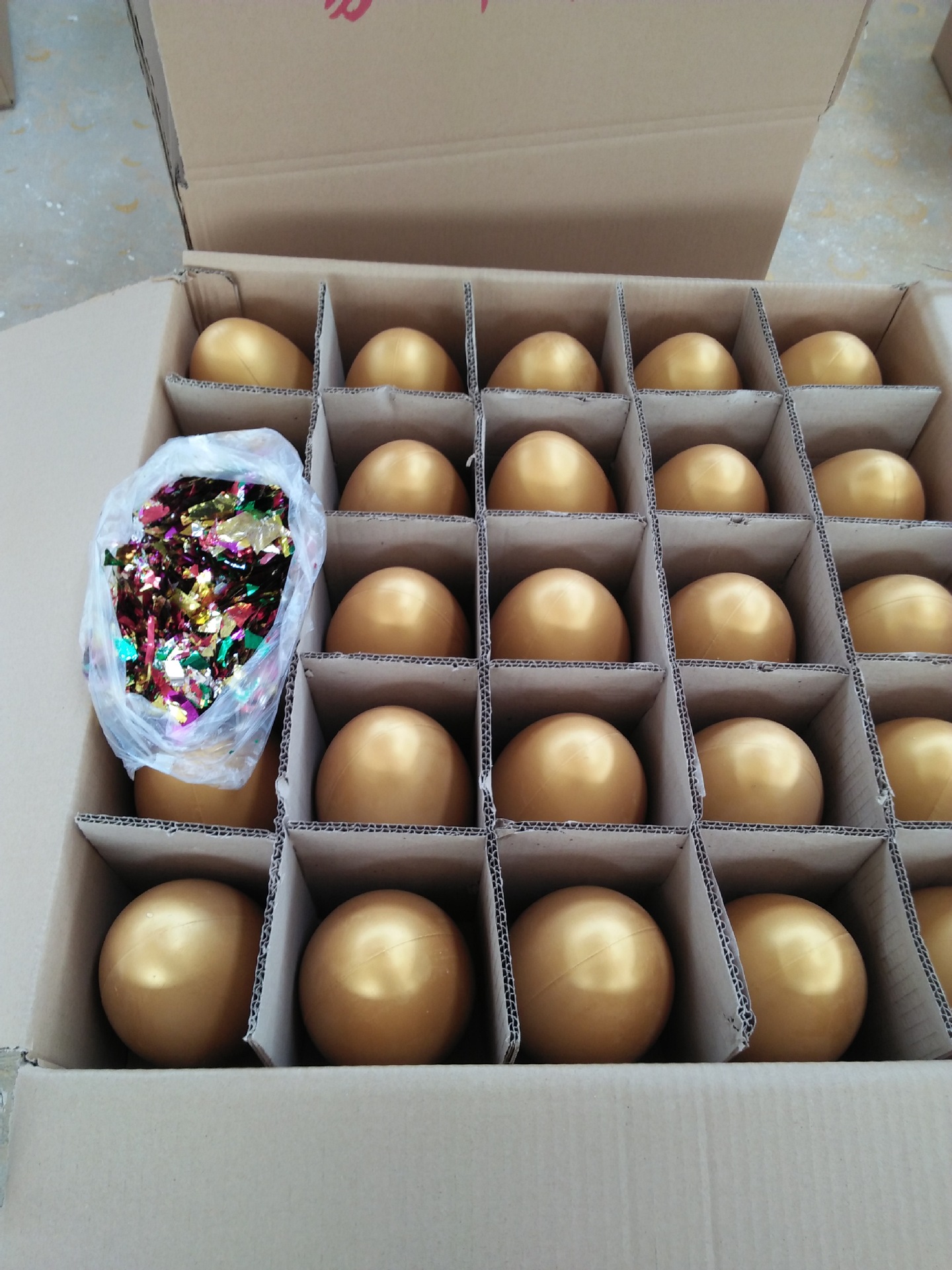 厂家大量批发金蛋银蛋开业庆典金蛋婚庆金蛋15cm