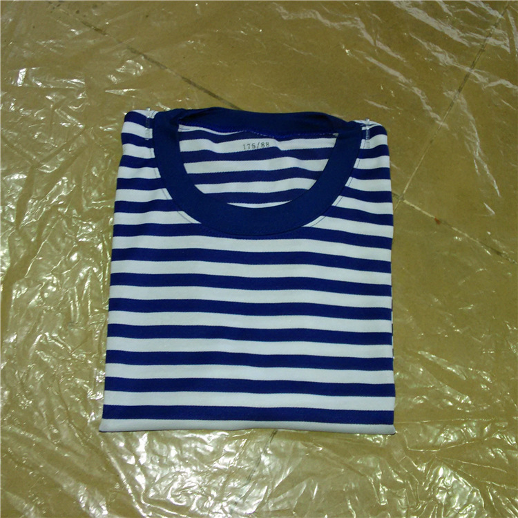 海魂衫07海洋体能服训练服条纹海军衫男式