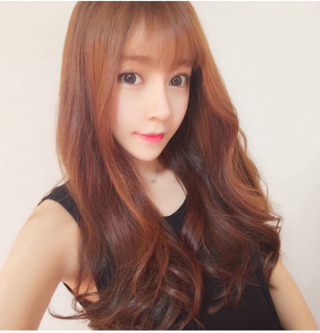 空气刘海假发韩国女生长卷发大波浪卷长发自然逼真假发套批发代发