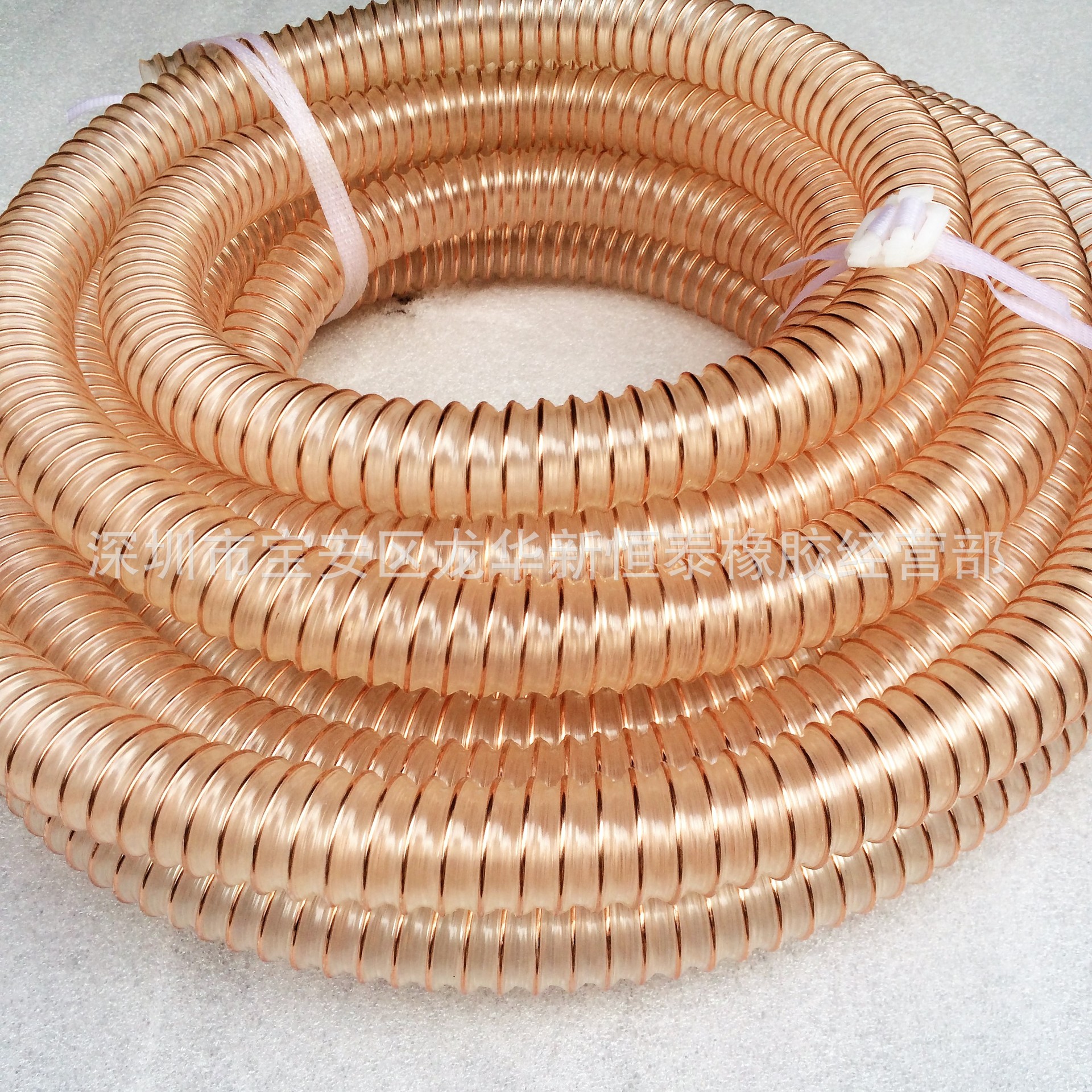 厂价批发 透明pu镀铜钢丝管/木工机械排尘 真空抽吸 质优价廉