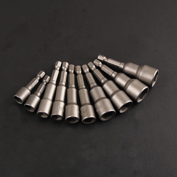 厂家供应巨兴工具磁性强力套筒 内六角套筒风批磁性套筒