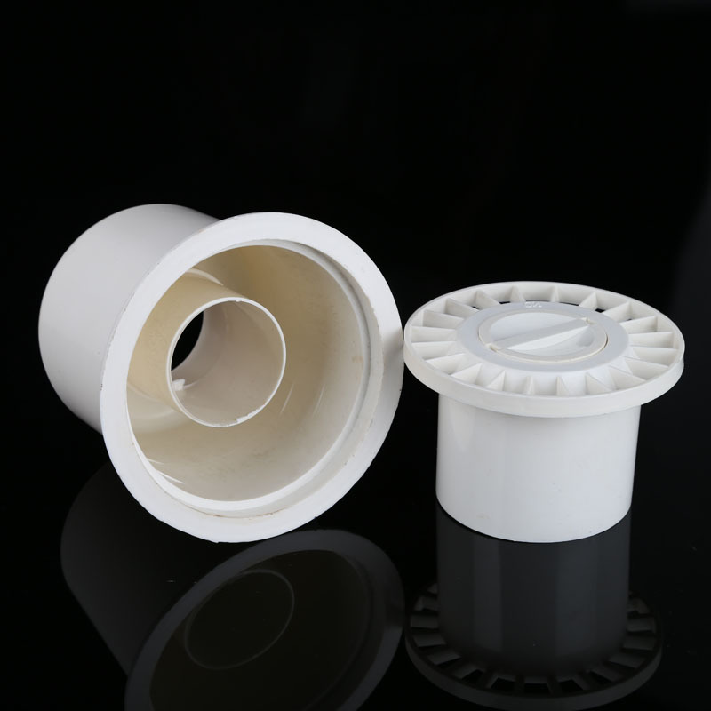 厂家供应 pvc地漏 圆型简易内插地漏 防臭阳台地漏 排水管道配件