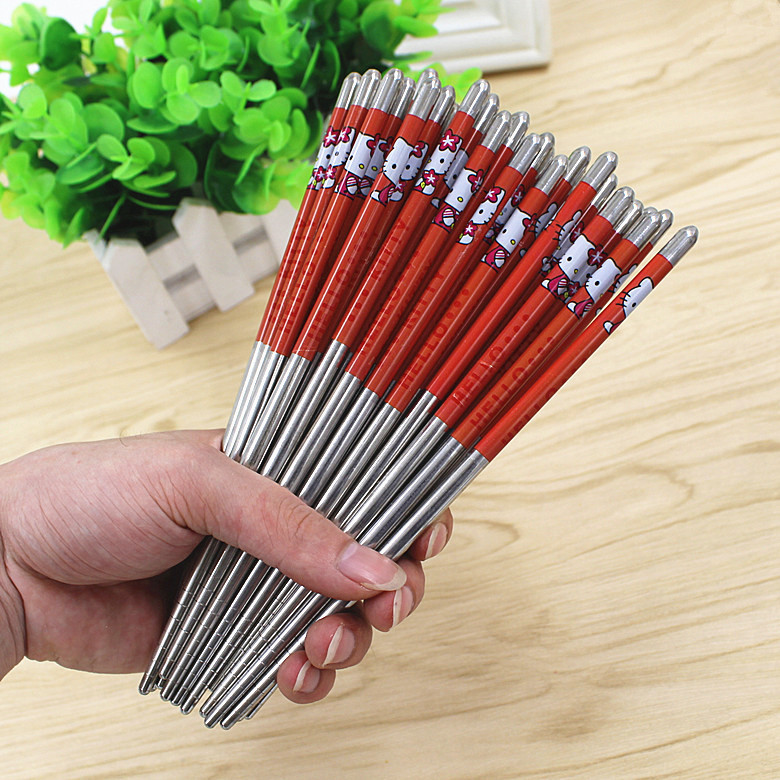a1a03 散装儿童卡通不锈钢筷子 防滑筷子 家居日用筷子餐具批发