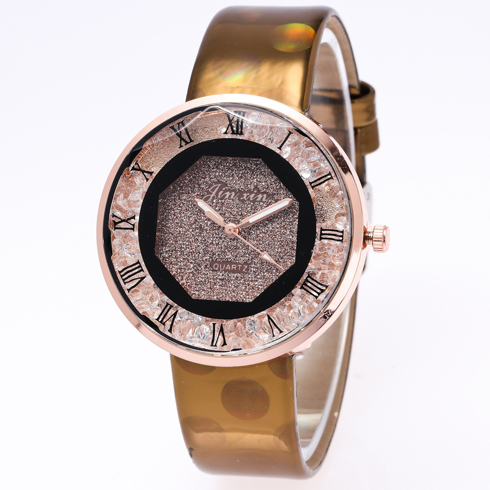 女士皮带水晶滚珠手表 微商货源爆款礼品时装表石英表