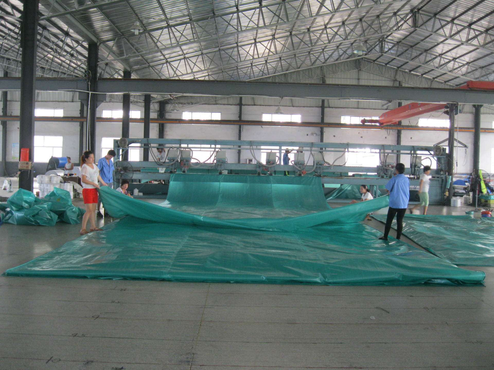 盛德厂家长期销售 200克绿色防水汽车篷布 高强加厚帆布汽车篷布