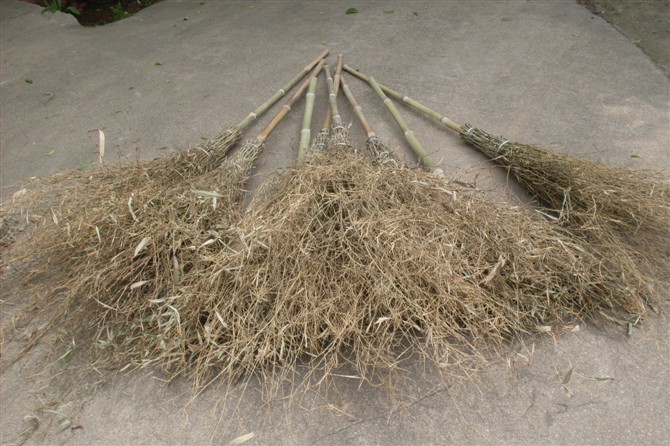 批发叉头扫竹扫把工业扫把环卫扫帚直柄竹扫帚