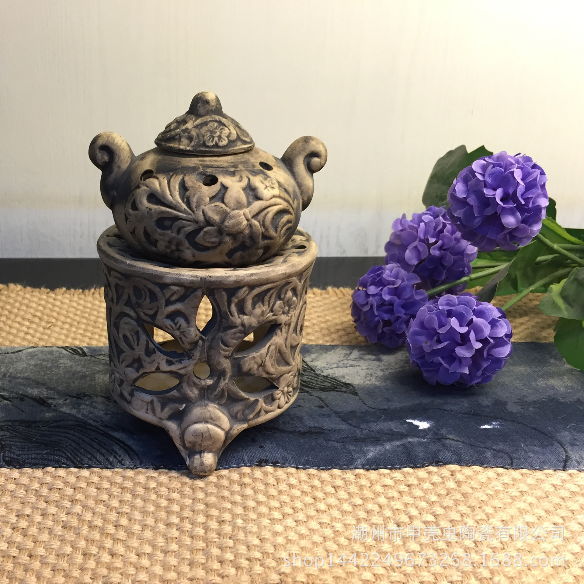 香精炉三脚香炉】价格,批发,供应商厂家 - 潮州市甲壳虫陶瓷有限公司