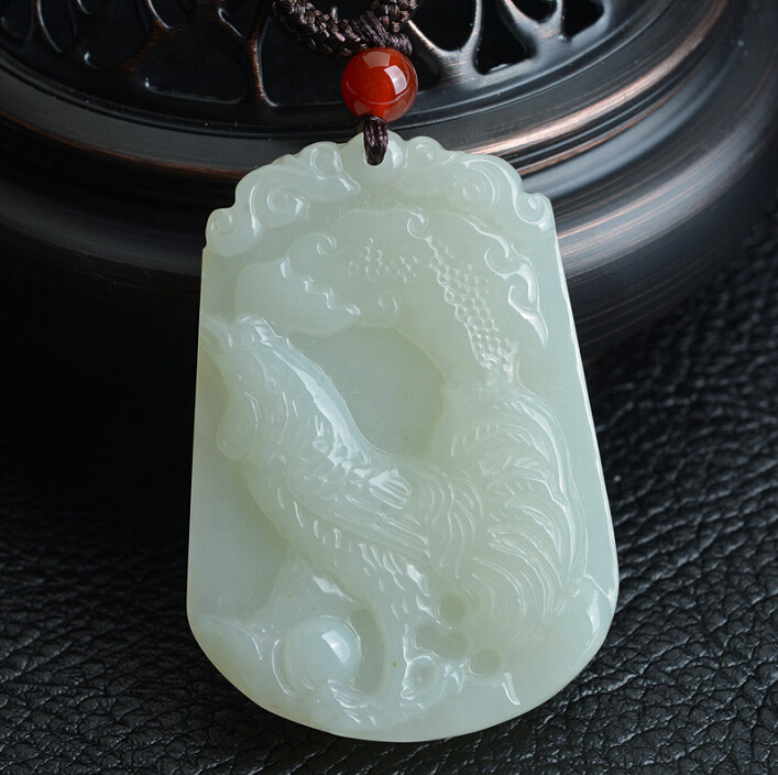 和田玉生肖玉坠新疆和田玉白玉十二生肖玉鸡吊坠男女款挂件送证书