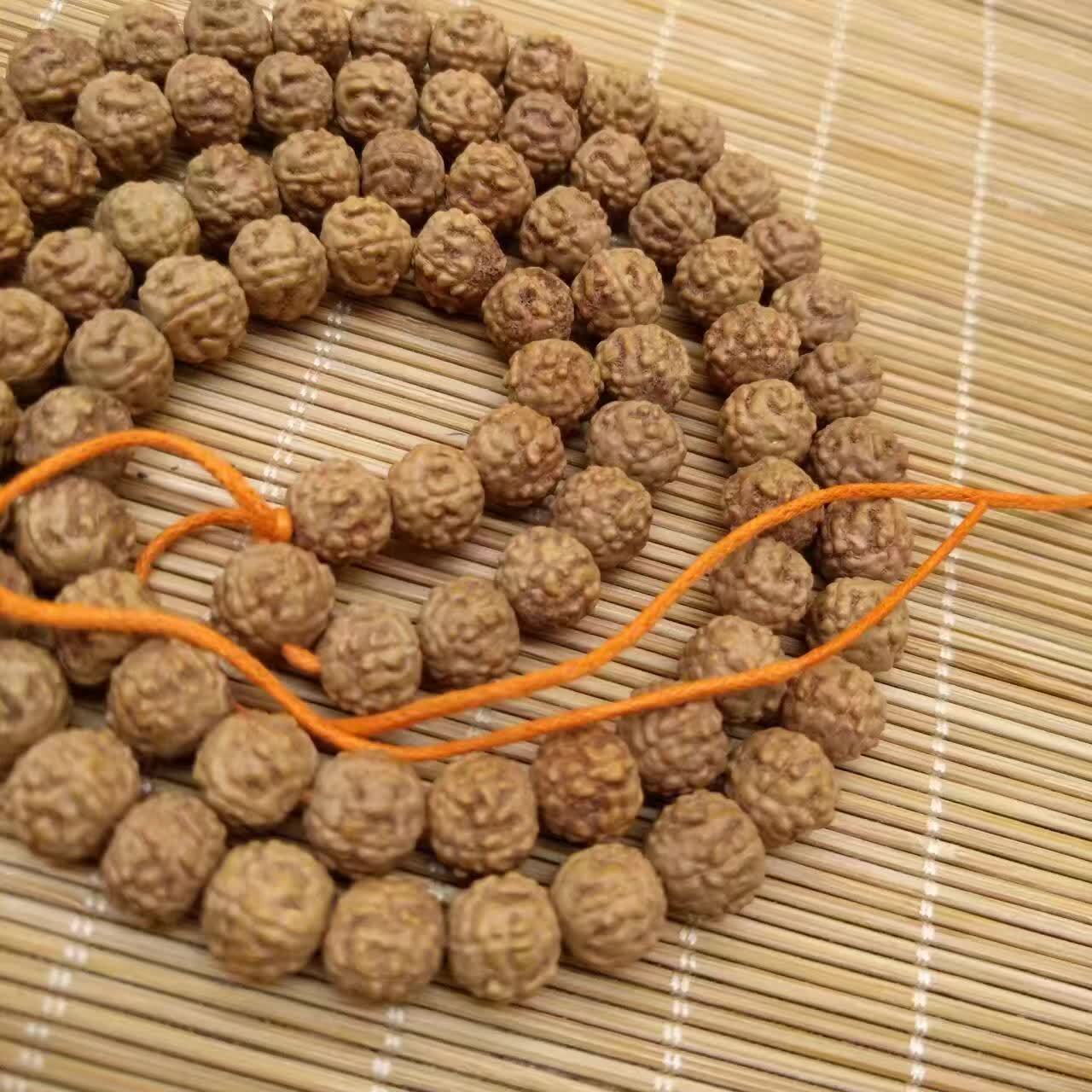 暗香阁 尼泊尔蛤蟆背5瓣6瓣小金刚菩提手链 姜黄皮114满肉手链男