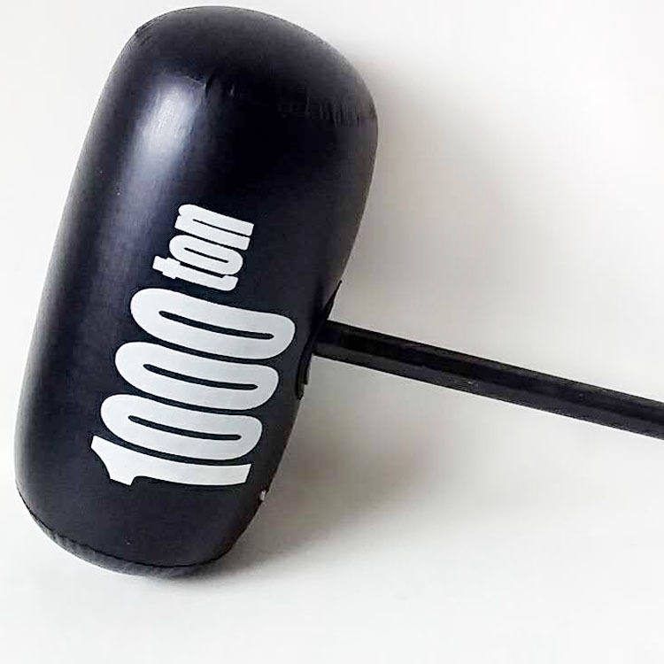 厂家供应现货大号充气千斤锤游戏互动大黑锤pvc充气榔头千吨锤