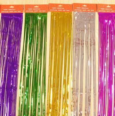 圣诞节装饰流苏雨丝帘 婚庆庆典派对场景布置绑气球雨丝 气球雨丝