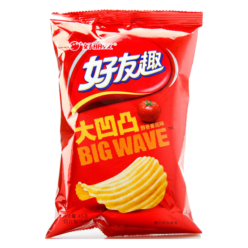 好丽友好友趣大凹凸醇香番茄味45g