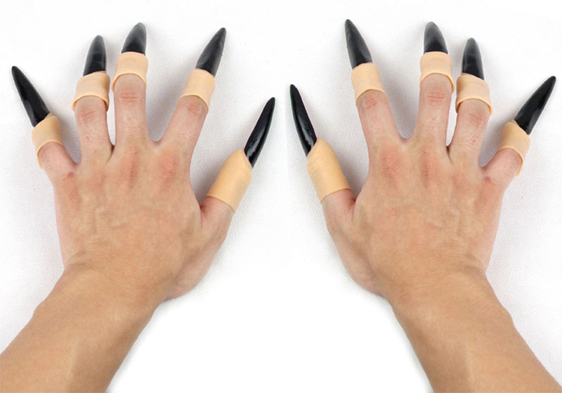 万圣节巫婆手指 鬼节贞子手指甲 恐怖整人道具 女鬼手指 配件