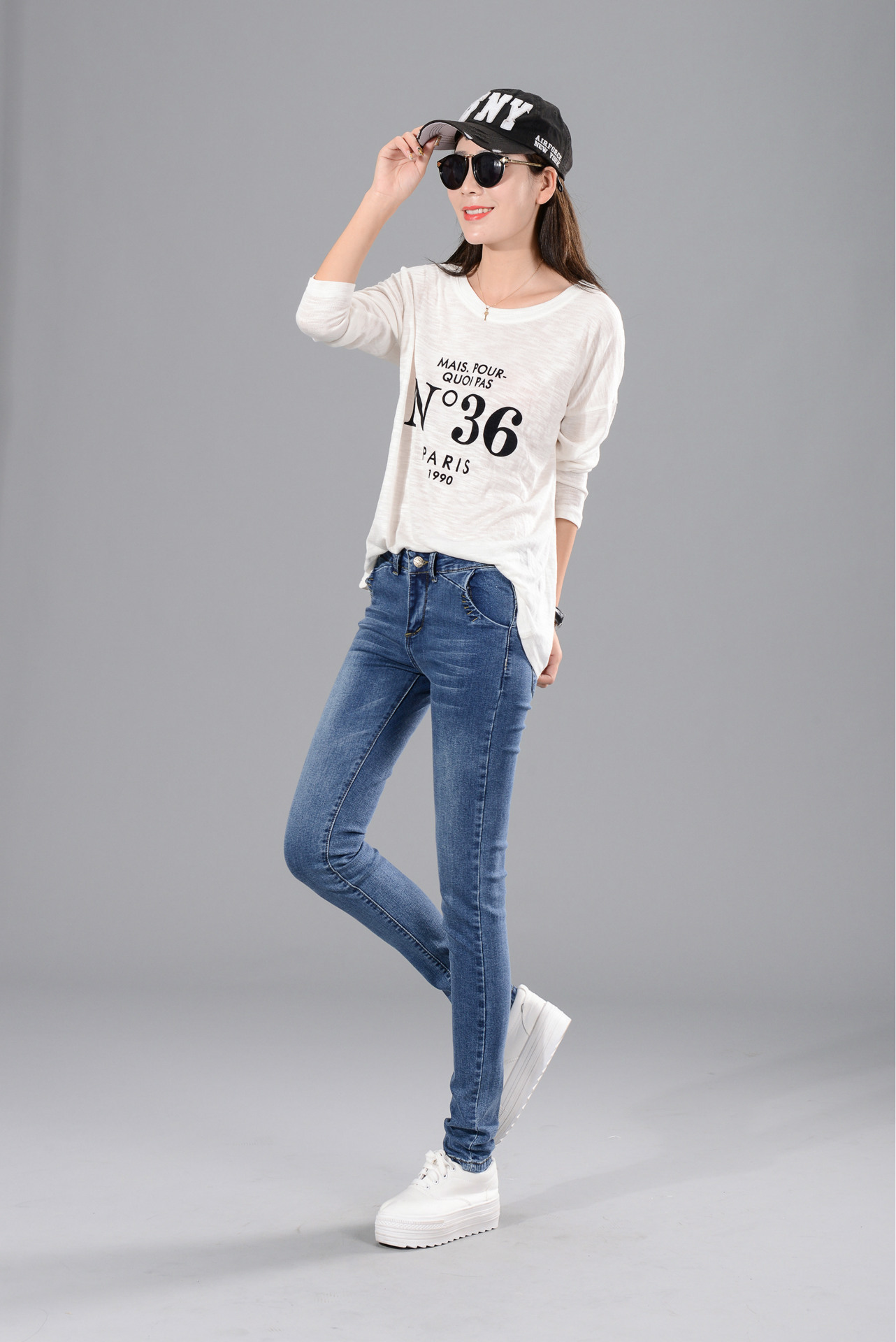 2016春秋装新款牛仔裤女小脚铅笔裤弹力修身显瘦长裤子韩版.