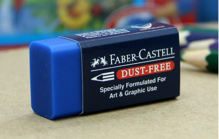 德国辉柏嘉超净蓝色橡皮擦 美术素描绘画橡皮擦 无碎屑彩铅橡皮