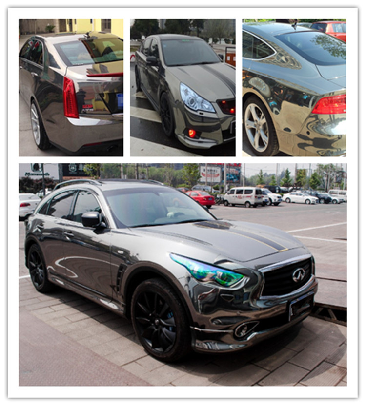 汽车电镀膜 车身改色膜 电镀贴纸 进口镀铬膜改色贴膜全车膜改装
