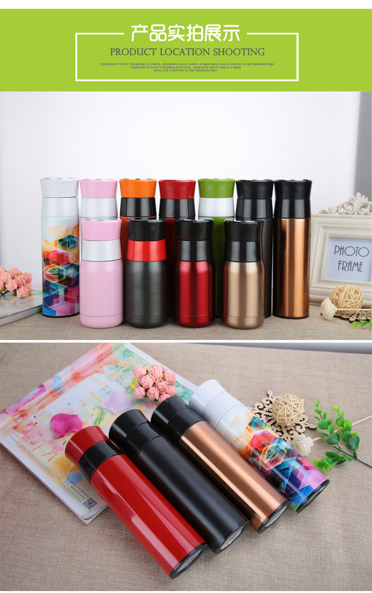 180ml/300ml曲线瓶颈不锈钢真空保温杯迷你款式