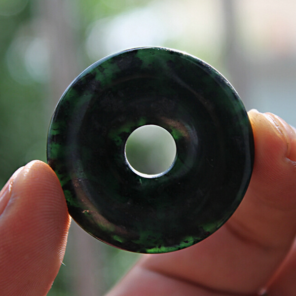 玉石厂家批发墨绿玉平安扣蛇纹石玉吊坠 玉礼品 会销玉器批发