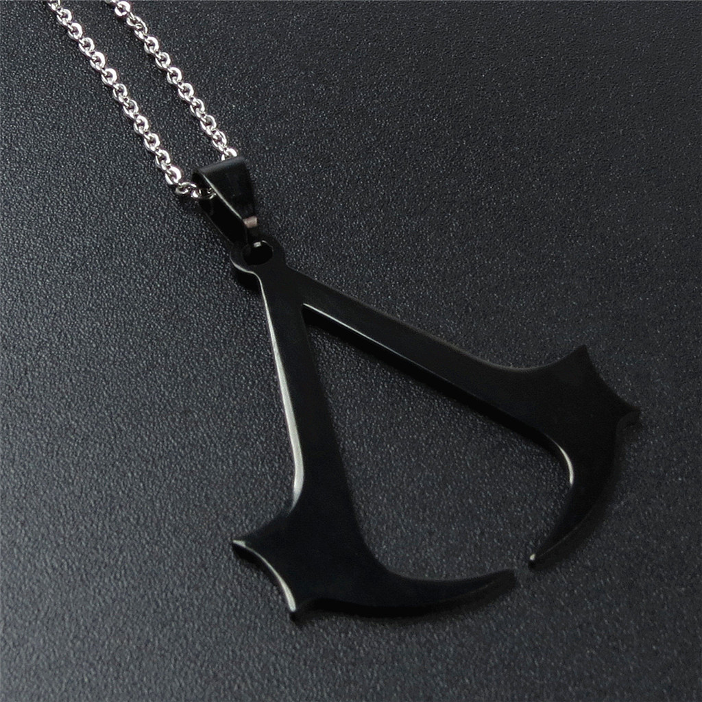 新款时尚精品欧美动漫刺客信条项链 男双刀