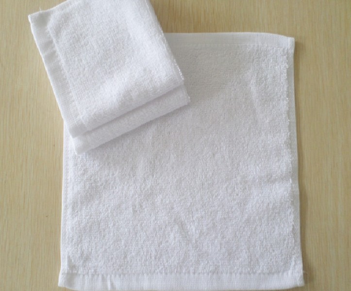 白方巾40g纯棉白色小毛巾擦手巾厨房酒店