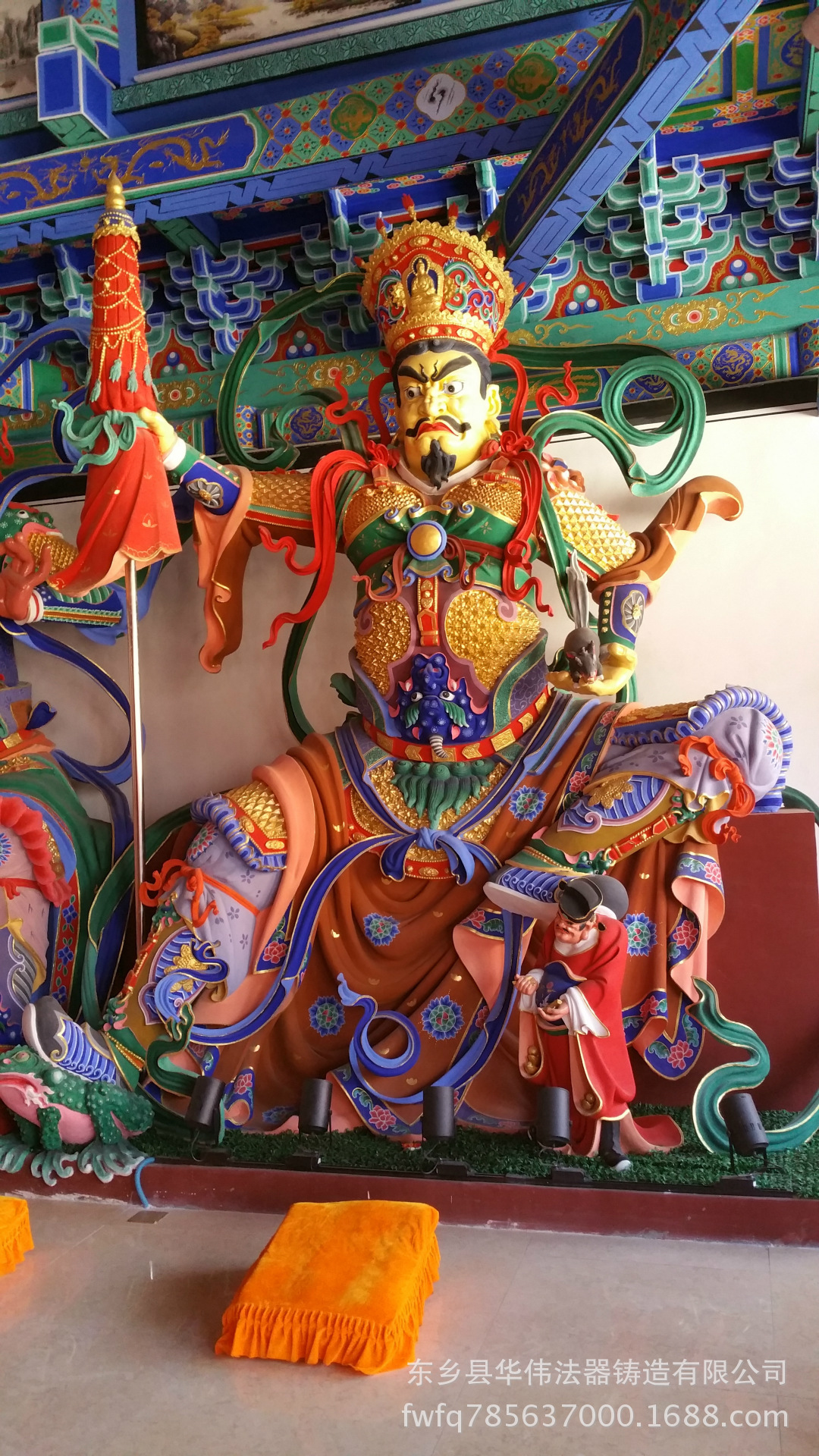 供应寺庙彩绘四大天王铜像坐像站像四大天王贴金佛像