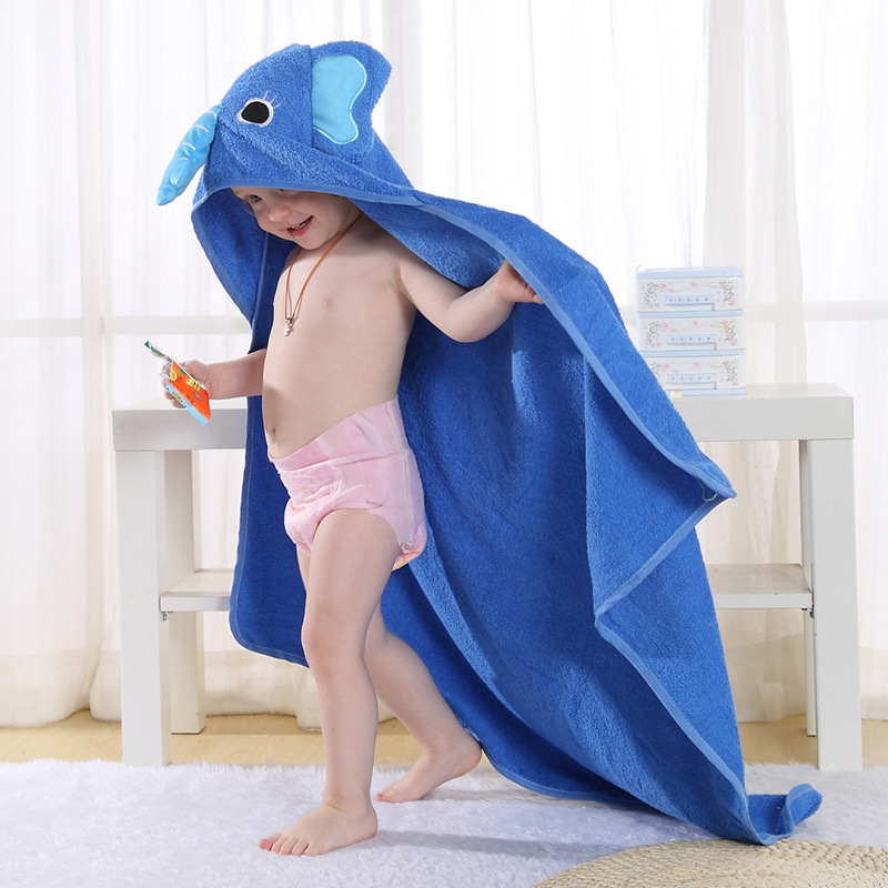 michley children‘s cotton bath towel animal-shaped bath towel hooded cloak baby cloak beach towel