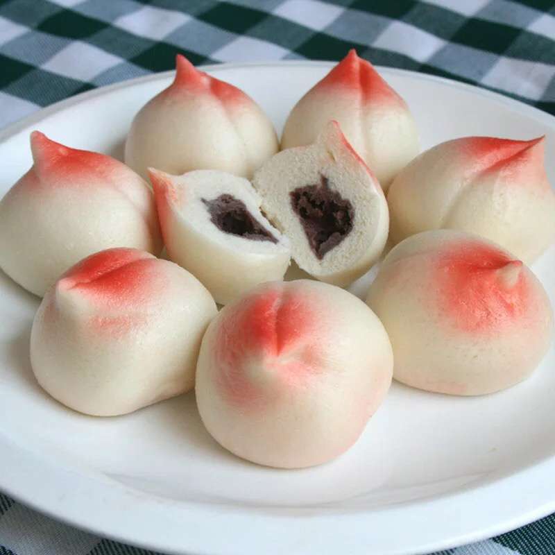 寿桃包 寿宴必备点心 早餐点心面包美味点