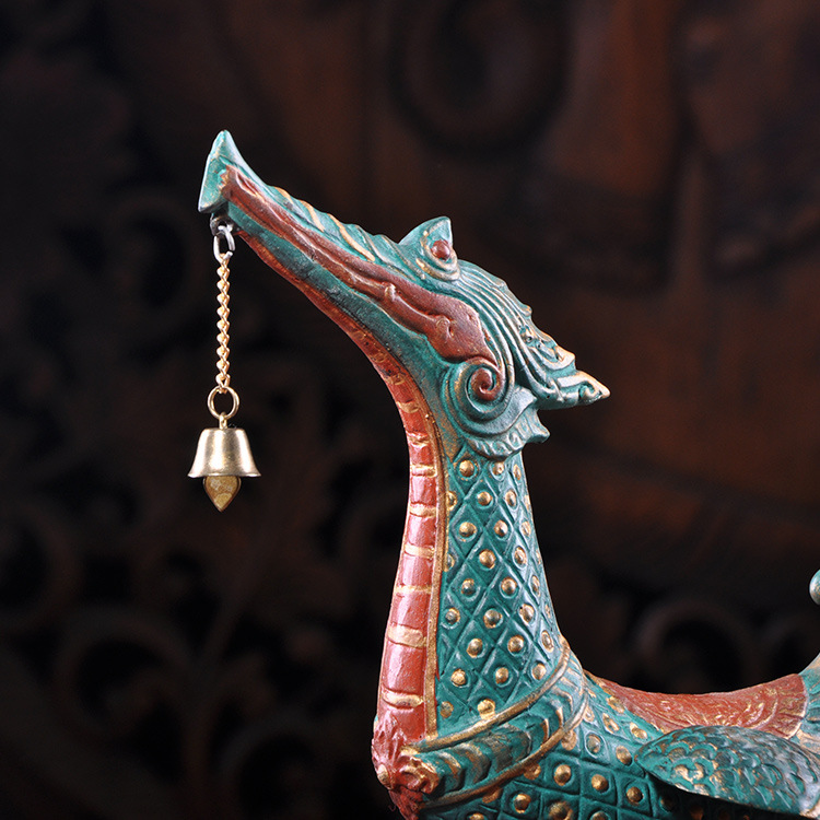 泰国铜质神鸟动物摆件 酒店 桑拿会所软装 办公桌面摆4317