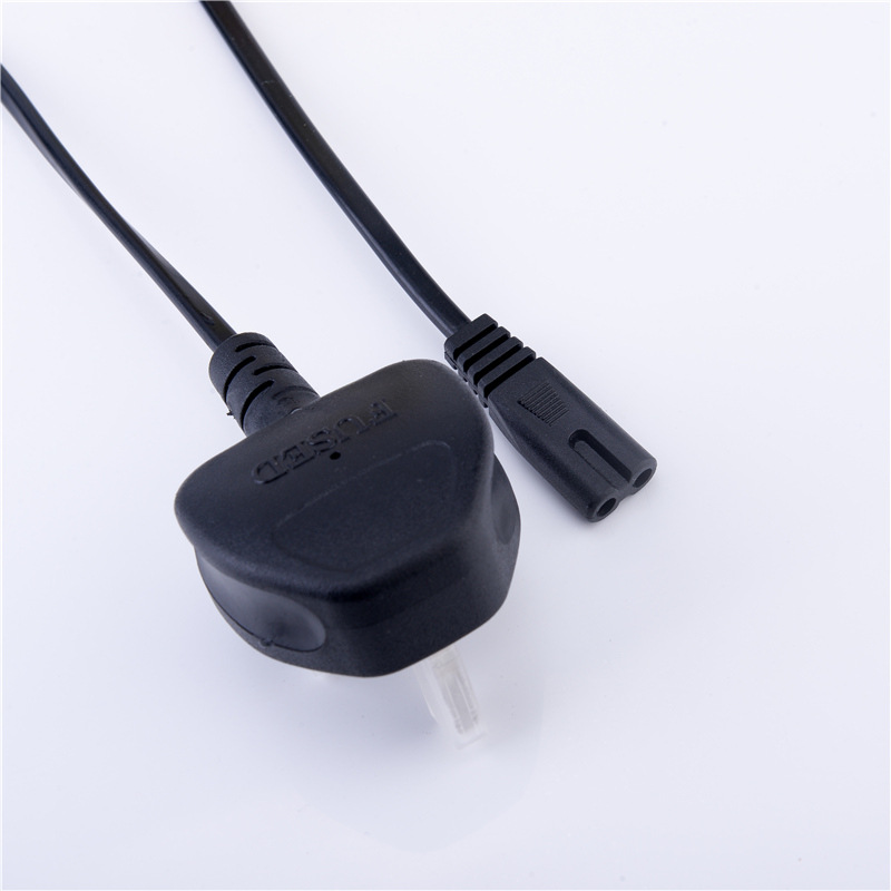 英标/英式 大英规八字尾电源线 英规三孔注塑插头8字尾ac电源线