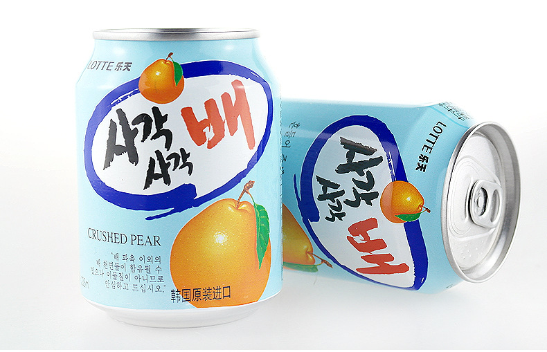 韩国进口乐天梨汁238ml*12 乐天听