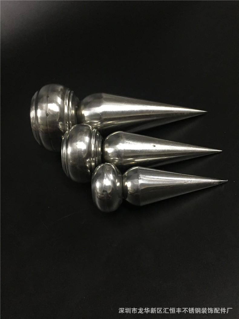 304#不锈钢带座圆锥形枪头 不锈钢防盗围墙护栏枪头
