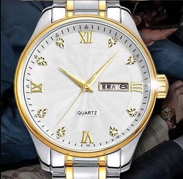 欧雅格瑞士正品夜光男士腕表钢带男表防水运动时尚石英学生手表男