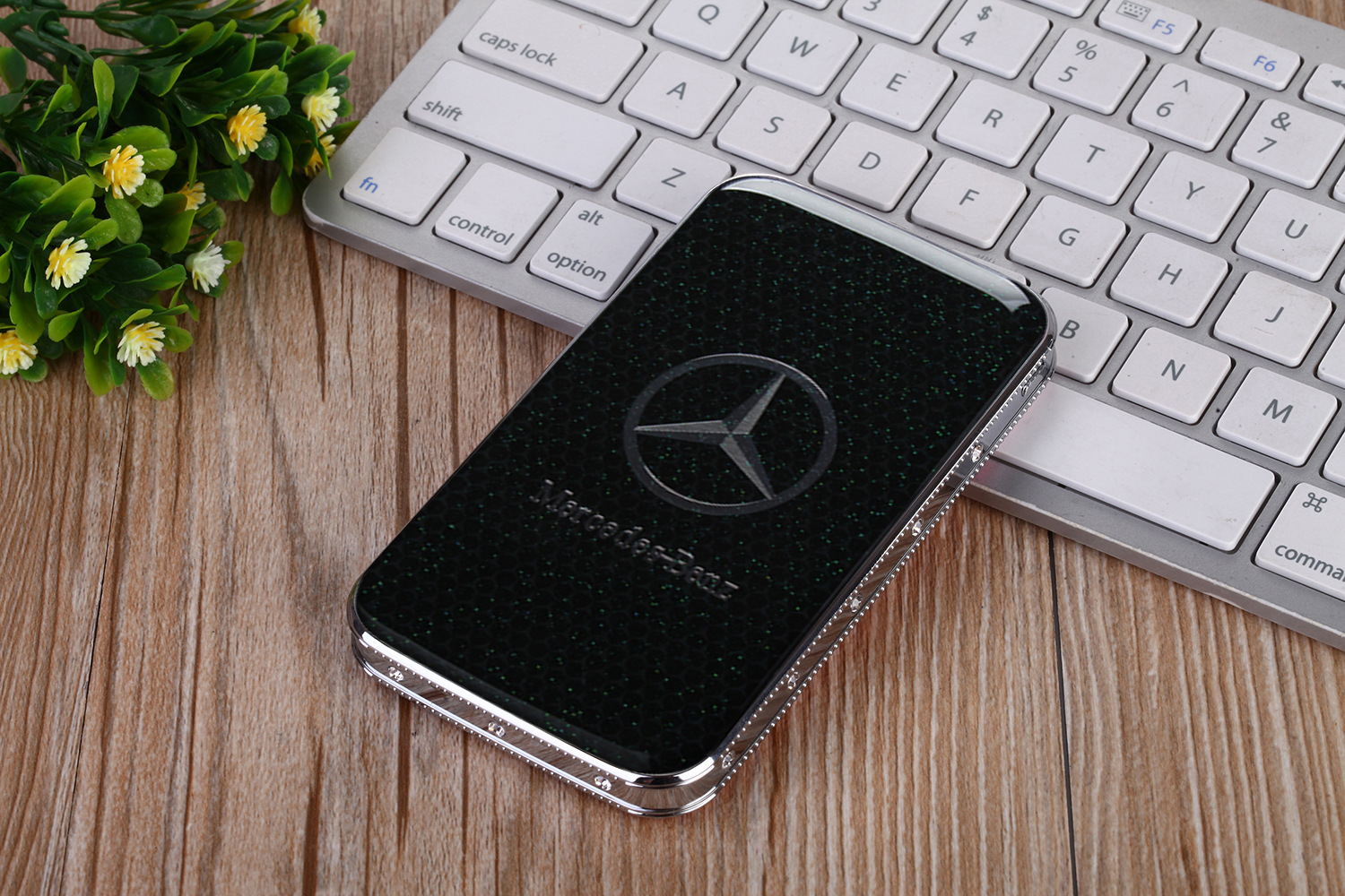 新款超薄大容量苹果安卓双输入水晶移动电源充电宝 品牌个性定.