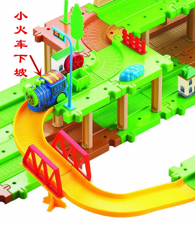 电动托马斯小火车轨道玩具 风火轮轨道 益智灯光音乐玩具轨道车