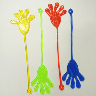 80怀旧玩具 弹性伸缩粘性手掌 大号爬墙手掌整人玩具 整蛊小手