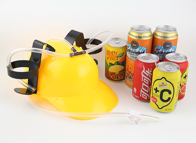 夏天懒人喝饮料啤酒帽子明星同款创意汽水可乐罐头帽男吸管帽