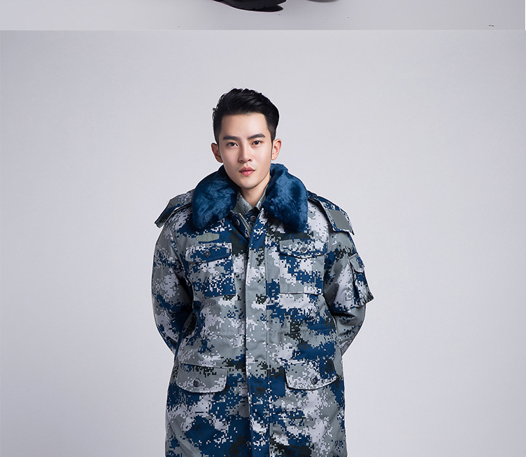 正品迷彩大衣防寒棉服棉大衣抗寒城市迷彩作训大衣空军迷彩大衣