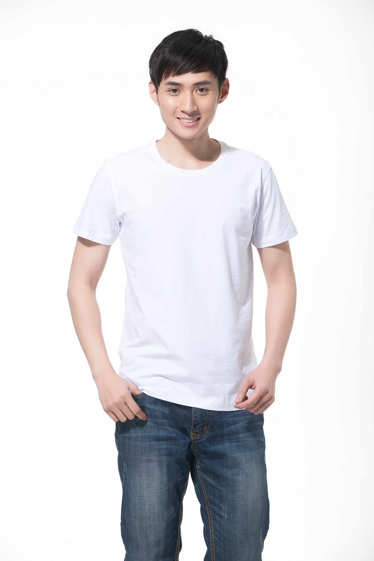 纯棉莱卡奥代尔弹力纯色t恤女款 短袖空白t恤 圆领男女装t恤批发