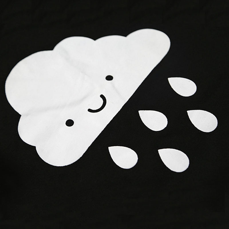 外贸童装 ins潮牌纯棉短袖套装 中小婴童云朵雨点套装帆船 现货