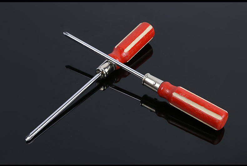 厂家直销铬钒钢木柄螺丝刀 手动一字十字起子 多功能十字螺丝刀