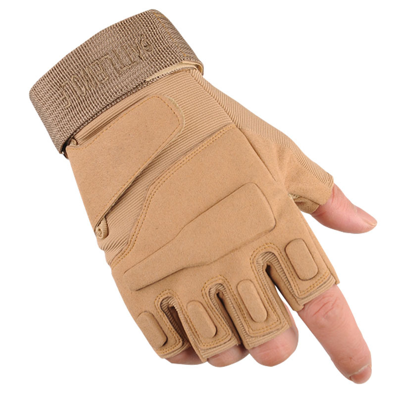 Supply Wholesale Men's Black Eagle Outdoor Half Finger Gloves Tactical Gloves Mountaineering Military Fans Fitness Gloves Men