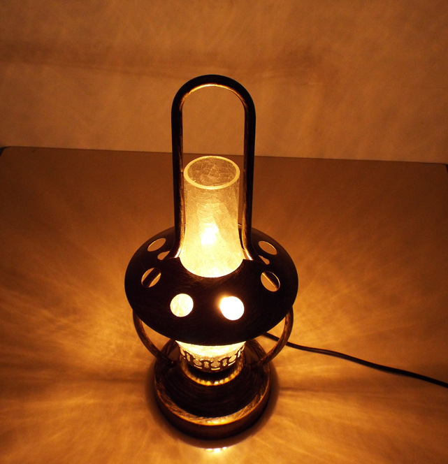 欧式铁艺煤油台灯创意复古台灯