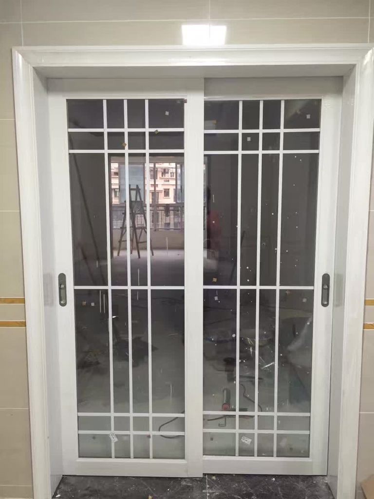 钛合金双推门 双吊移门 合金移门 阳台合金门 阳台厨房玻璃门