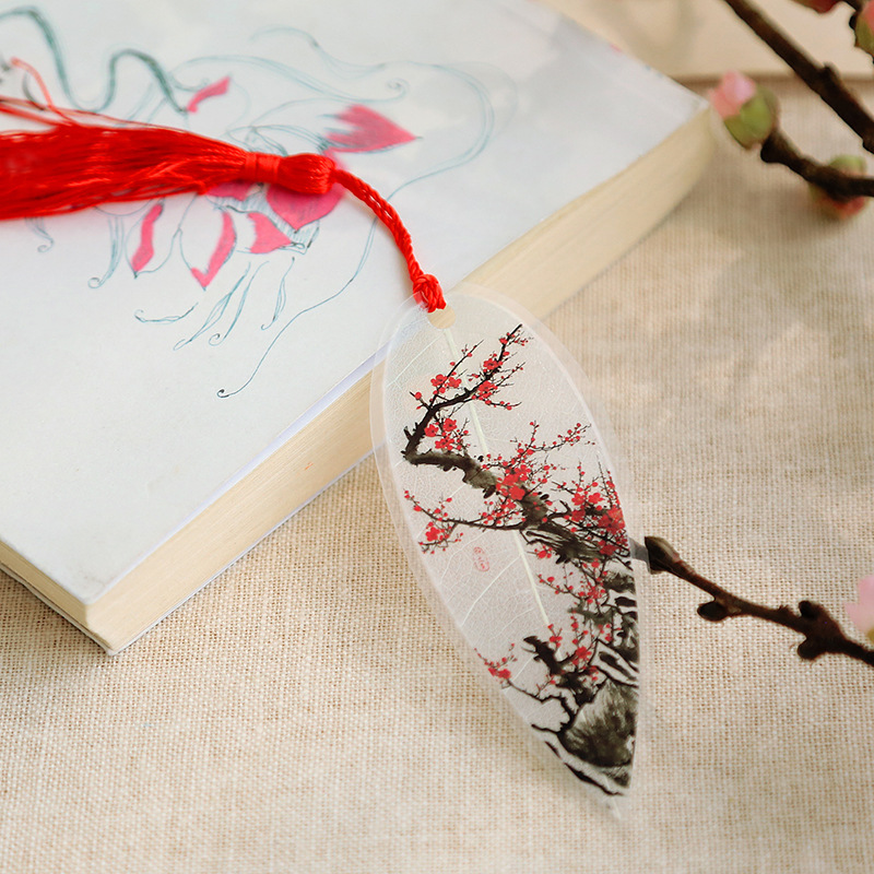 创意文具中国风书签唯美古风系列书签个性礼品叶脉书签