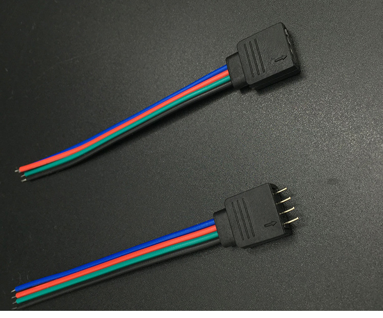 批发rgb灯带耐高温公母插 灯带电路连接公母插 镀锡铜灯带公母插