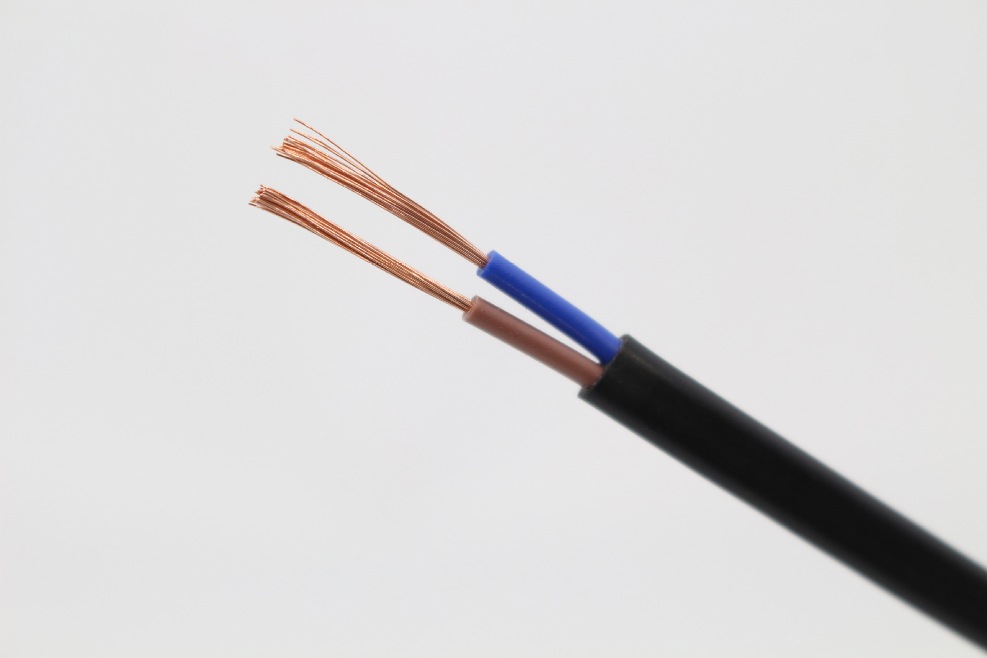 0电源线 1.0扁形护套线 黑扁全铜监控电源线 多股软电缆