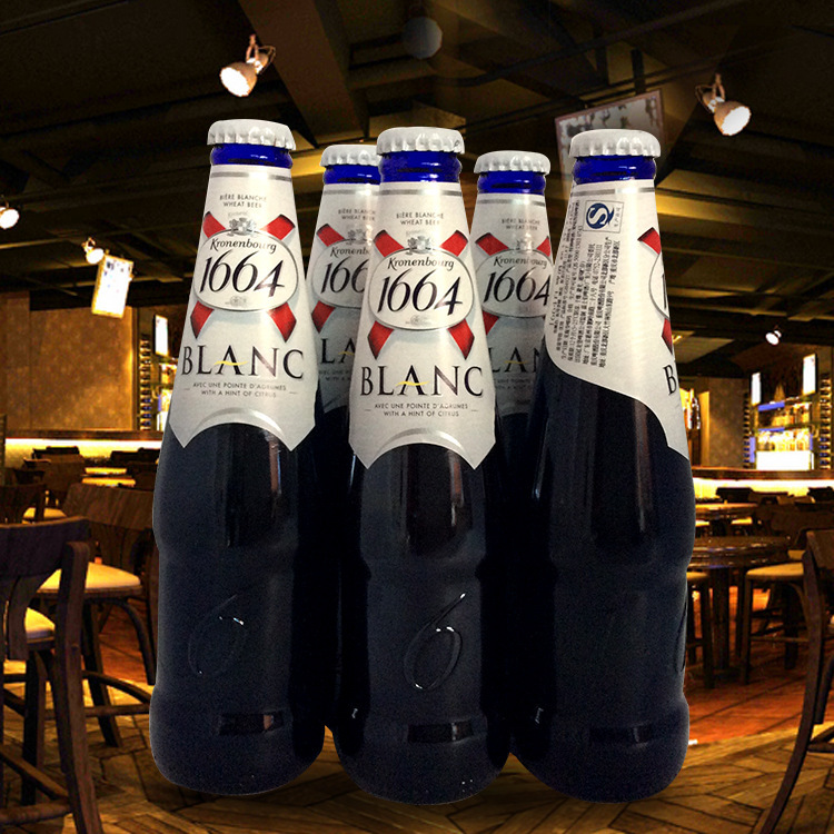 啤酒1664 法国克伦堡凯旋 1664白啤酒瓶装330ml*24 广州实体批发